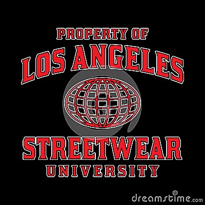 Los Angeles y2k streetwear vintage style colorful slogan quote vector icon illustration background Vector Illustration