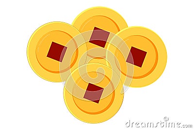 Chinnese Icon Coins Stock Photo