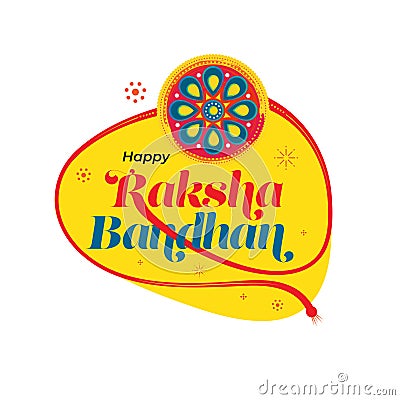 Happy Raksha Bandhan Sticker Design Template Vector Illustration