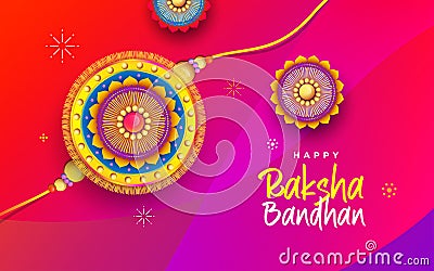 Happy Raksha Bandhan Banner Design Template Vector Illustration