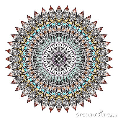 Ornament beautiful card with mandala. Geometric circle element made in vector Vector Illustration