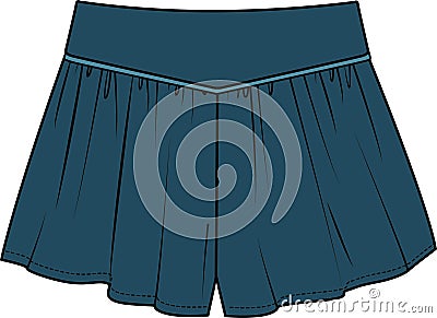 Girls and Teens Bottom Wear Skirt Vector Illustration