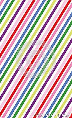 Vector Seamless Multi Color Fun Stripes Stock Photo