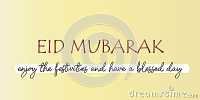 Eid mubarak Vector Illustration