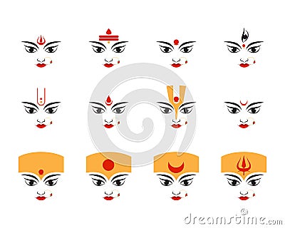 happy navratri concept illustration Vector Illustration