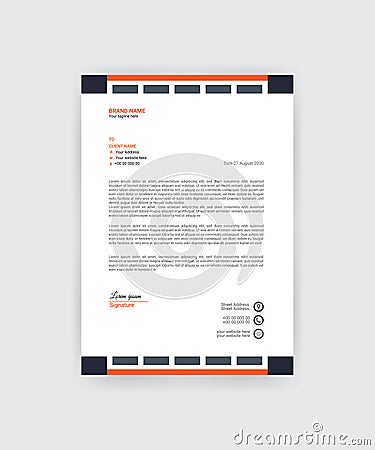 Color modern business and corporate letterhead template design Vector Illustration