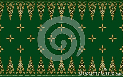 Malay Riau Batik Songket, Weaving Corak Motif Pucuk Rebung, Melayu patterns background, Traditional Vector Illustration