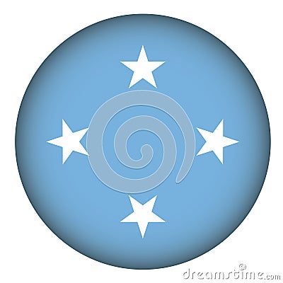 Micronesia Flag Round Shape Vector Vector Illustration
