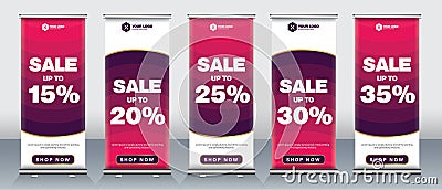abstract sale business roll up banners Vector Illustration