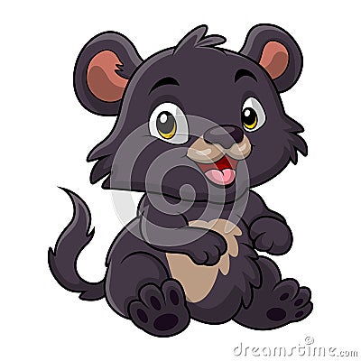 Cute korat cat cartoon on white background Vector Illustration