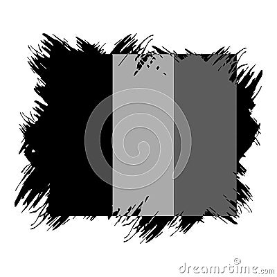 Black and White Belgium independence day Vector Illustration