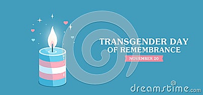 Transgender Day of Remembrance November 20 vector Banner Vector Illustration