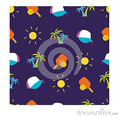 Premium vector file of seamless pickleball sport pattern Vector Illustration