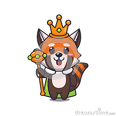 king red panda cartoon vector illustration. Vector Illustration