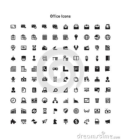 Office Icons Design Template Vector Illustration