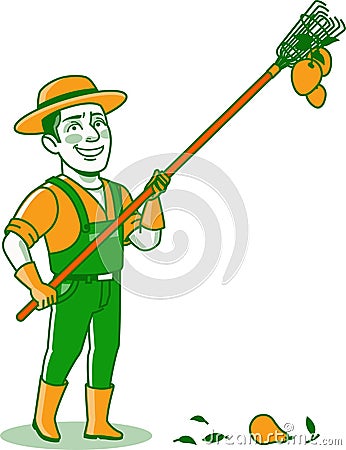 Male Gardener Work Character Icon Illustration Stock Photo