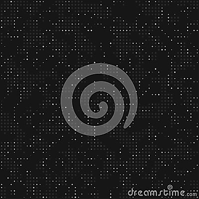 Fashionable camouflage pattern. Seamless background. Urban camo halftone dots black texture. Vector textile graphics Vector Illustration