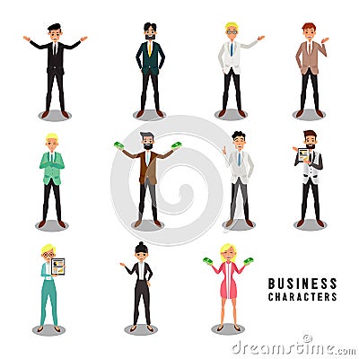 Design template Various human characters Vector Illustration