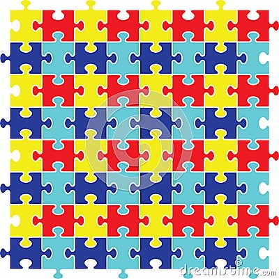 Autism puzzle, autism awareness, proud autism, autism day, vector illustration file Vector Illustration
