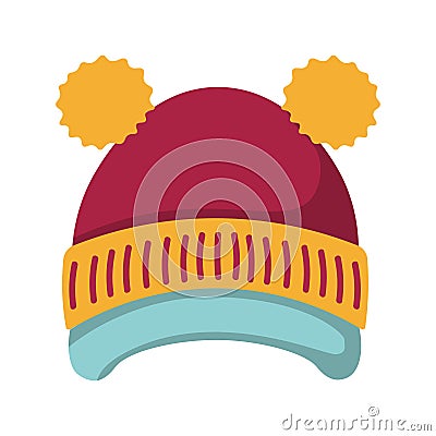 Cute beanies clip art, funny winter hat illustration - Vector Vector Illustration