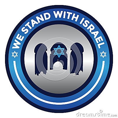 We Stand With Israel logo Vector Illustration