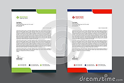 corporate letterhead design template, modern business Pad design, print-ready Pad Stock Photo