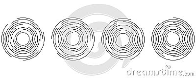 Abstract concentric circle geometric. Geometric element. Circle shape. Vector set. Vector Illustration