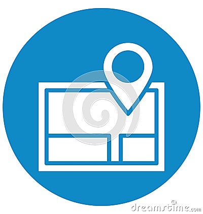 Print Address navigator Isolated Vector Icon which can easily modify or edit Stock Photo