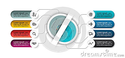 Circle diagrams can show workflows or organizations and data segmentation. Vector Illustration