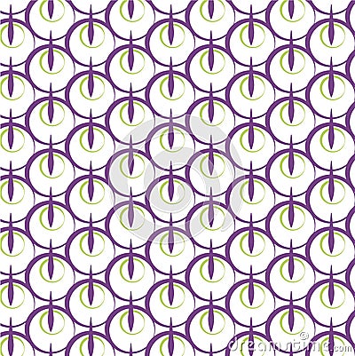 Print circle lines mosaic repetition pattern. Vector Illustration