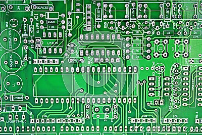 Print Circuit Board (PCB) Stock Photo