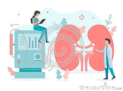 Dialysis procedure medical concept Vector Illustration