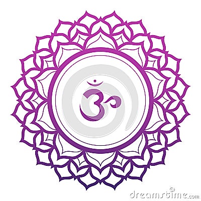 A Crown Chakra Vector Illustration Cartoon Illustration