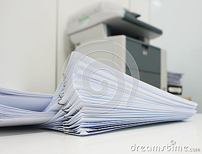 Print document at office Stock Photo