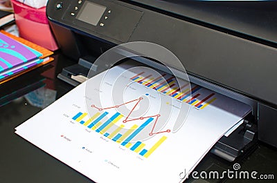 print a document Stock Photo