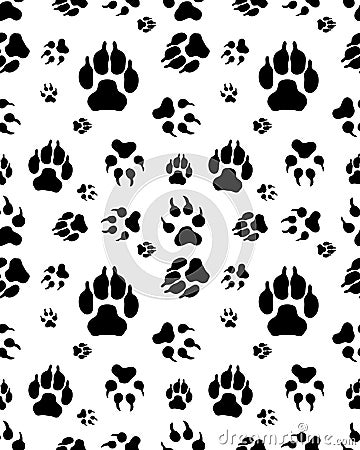 Print of dogs paws Stock Photo