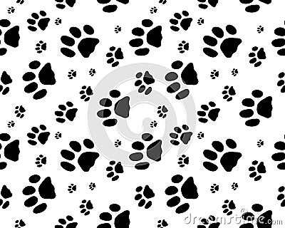 Print of dogs paws Stock Photo