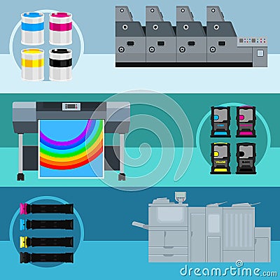 Print equipment Vector Illustration