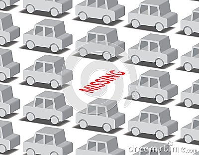 grey cars background Cartoon Illustration