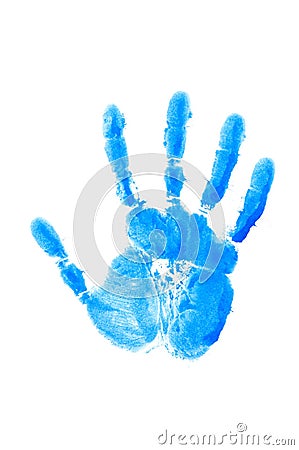 Print of hand isolated Stock Photo