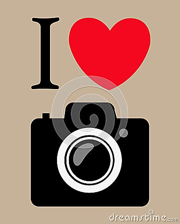 Print I love photography. vector background Vector Illustration