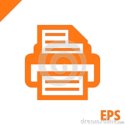 Print icon stock vector illustration flat design Vector Illustration