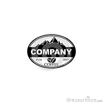 River Mountain nature Restaurant,mountain coffee design concept Vector Illustration