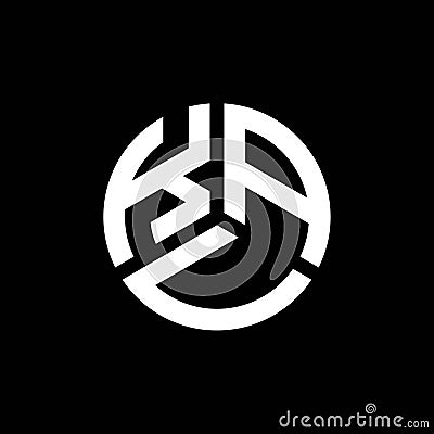 KAU letter logo design on black background. Vector Illustration