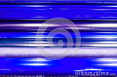 Print machine printing press rollers Stock Photo