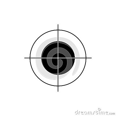 Print marker or Crosshair sign icon. Target aim symbol. Vector Black flat icons on white background Stock Photo