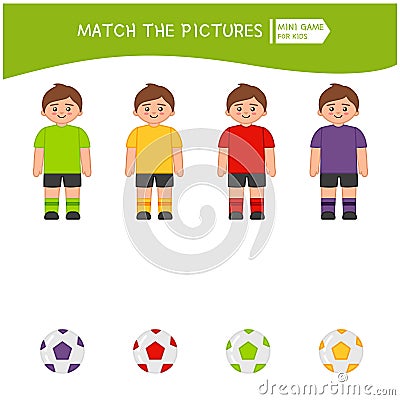 Matching children educational game Stock Photo