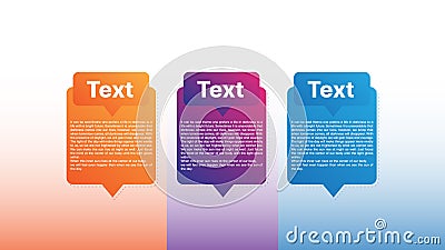 Message label orange tone purple and blue tone icon label symbol Vector Illustration