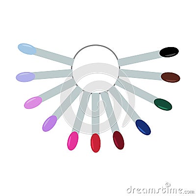 nail polish palette silhouette vector isolated icon Vector Illustration