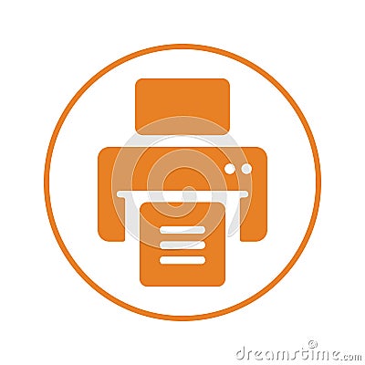 Print out, print files, printer, printing, publish document icon Vector Illustration